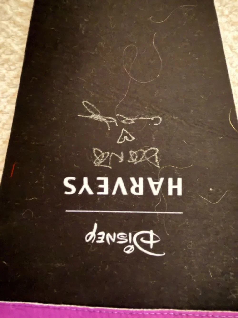 Rare Harvey's Disney Villains Signed Event Pennant Banner